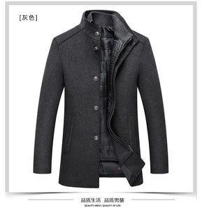 2025 winter new style high quality wool trench coat men,men's wool jackets,men fashion warm wool coat,plus-size M-XXXL