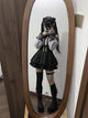 3-Color Sweet Gothic Lolita Coord Set, Off Shoulder Lace Blouse & High Waist Skirt, Kawaii Japanese Style Two Piece Outfit S-XL