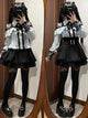 3-Color Sweet Gothic Lolita Coord Set, Off Shoulder Lace Blouse & High Waist Skirt, Kawaii Japanese Style Two Piece Outfit S-XL