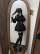 3-Color Sweet Gothic Lolita Coord Set, Off Shoulder Lace Blouse & High Waist Skirt, Kawaii Japanese Style Two Piece Outfit S-XL