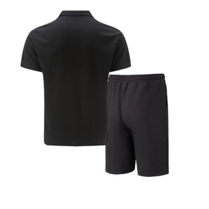 Summer Men Sports Polo Suit Short Sleeve Stylish Zipper Polo Shirt And Shorts Set Men Casual Streetwear 2-pie Leisure Sports Set