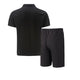 Summer Men Sports Polo Suit Short Sleeve Stylish Zipper Polo Shirt And Shorts Set Men Casual Streetwear 2-pie Leisure Sports Set