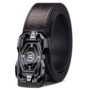 High-end And Atmospheric Men's Automatic Buckle Crocodile Pattern Belt New Men's Casual Wear Belt Fashion Youth Business Belt