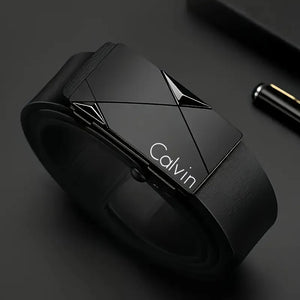 Stylish Men's PU Leather Belt - Fashion Belts for Daily Life, Leisure, Party, Festival, Work, and Business Automatic Buckle
