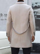 Fall/winter men's and women's solid color double breasted woolen coat with belt and collar, business casual long sleeved jacket,