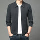 High Quality Korean Style Knit Cardigan Men Fashion Casual Turn Down Collar Knitted Sweatercoat Mens Solid Color Sweater Jackets
