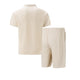 Summer Men Sports Polo Suit Short Sleeve Stylish Zipper Polo Shirt And Shorts Set Men Casual Streetwear 2-pie Leisure Sports Set