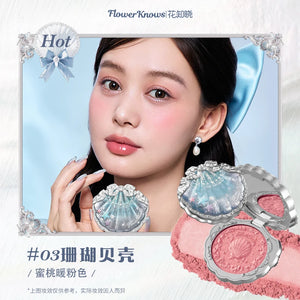 Flower Knows All series Swan Ballet Velvet Embossed Blush Matte Makeup Pressed Blusher Powder Pallet Women Gift Set