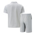 Summer Men Sports Polo Suit Short Sleeve Stylish Zipper Polo Shirt And Shorts Set Men Casual Streetwear 2-pie Leisure Sports Set