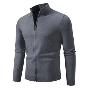 Animal Game Men's Knit Zipper SweaterCoats Slim Fit Sweaters Stand Collar Fall Winter Cardigan Sweater Jumper Warm Streetwear
