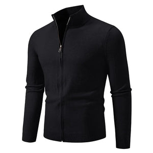 Animal Game Men's Knit Zipper SweaterCoats Slim Fit Sweaters Stand Collar Fall Winter Cardigan Sweater Jumper Warm Streetwear