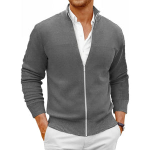 Animal Game Men's Knit Zipper SweaterCoats Slim Fit Sweaters Stand Collar Fall Winter Cardigan Sweater Jumper Warm Streetwear