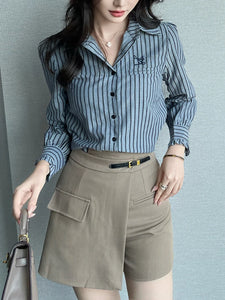 Fashion design Women Blouses for a Chic Look New elegant office ladies striped shirts tops