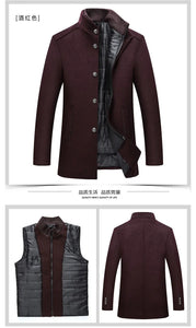 2025 winter new style high quality wool trench coat men,men's wool jackets,men fashion warm wool coat,plus-size M-XXXL
