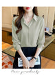 New Spring satin shirts solid color office ladies shirts fashion Women Blouses Long Sleeve Tops Blusas Mujer