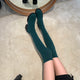 Stretchy Knit Over The Knee Boots Women Plus Size 35-42 Thick Heel Long Boots Woman Comfortable Slip On Slim High Botas Mujer
